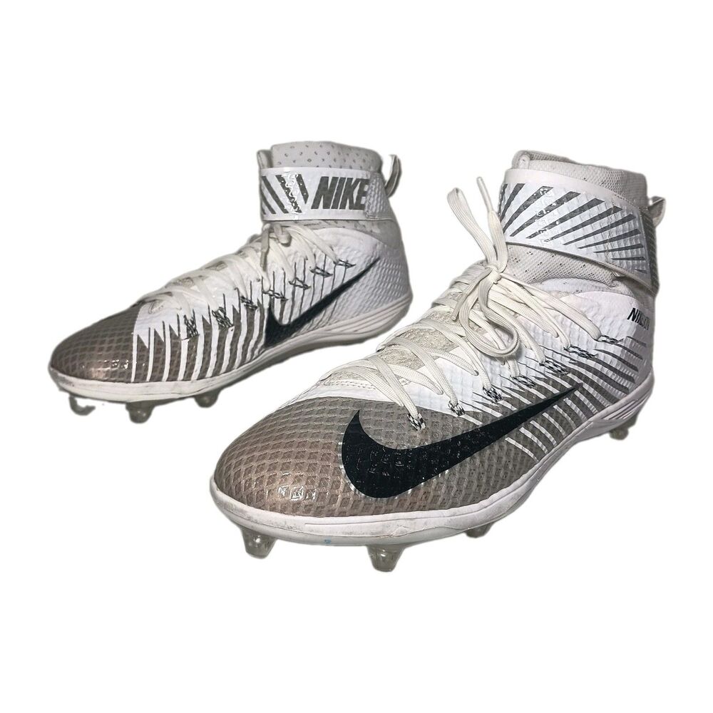 *Rare* Nike Lunarbeast 789873-100 Football Cleats White/Gray Men's Size 15 US